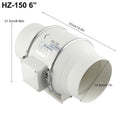 6'' Extractor Fan Duct Hydroponic Inline Exhaust Vent Industrial V201-HBZ0111WH8AU
