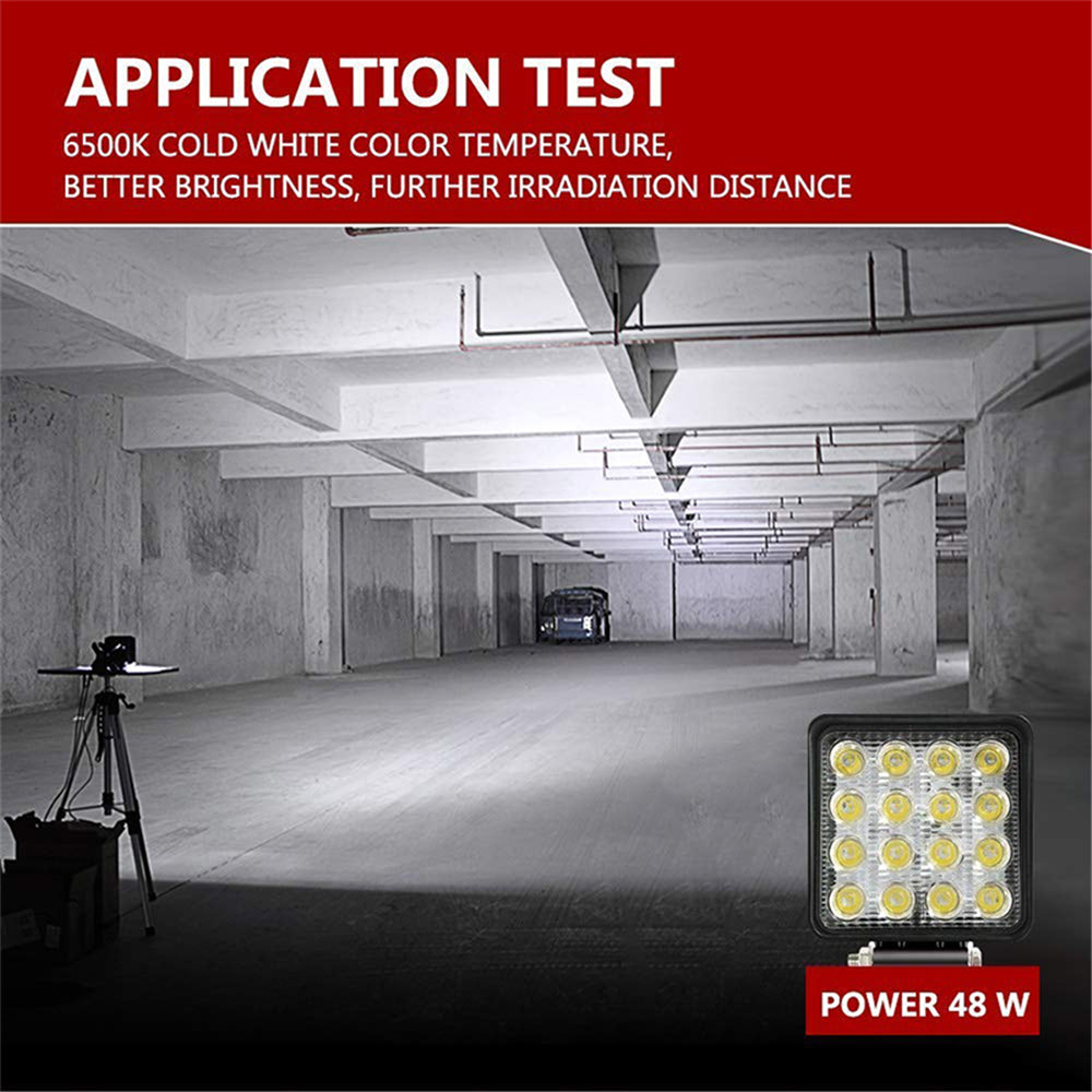 10PCS 80W CREE FLOOD LED Work Lights 12V Boat Camping Square 4inch Bar V201-HBZ0350YL8-10AU