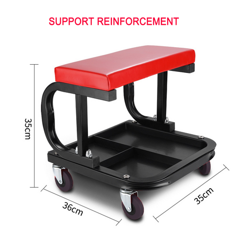 Padded Rolling Creeper Garage Mechanics Roller Seat Stool Chair with Tool Tray V201-HBZ0500RE8AU