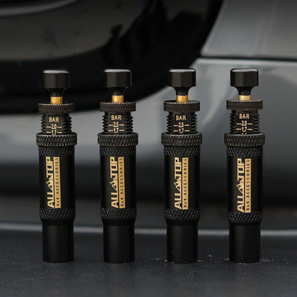 Adjustable Auto-Stop Tire Deflator Valve Kit 10-30 PSI 4PCS Screw-on for Offroad V201-HBZ1030BL8AU