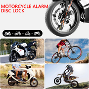 Motorcycle Alarm Disc Lock Motor Bike Brake Security Electric Rotor Bike Lock RED V201-HBZ1110RE8AU
