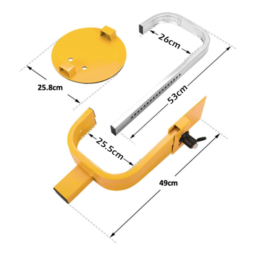Heavy Duty Wheel Defender Lock Clamp Tyre Lock 13" 14" 15" Car Caravan Trailer V201-HBZ1114YL8AU