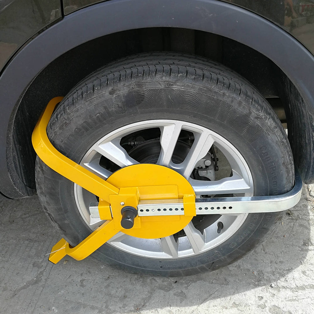 Heavy Duty Wheel Defender Lock Clamp Tyre Lock 13" 14" 15" Car Caravan Trailer V201-HBZ1114YL8AU