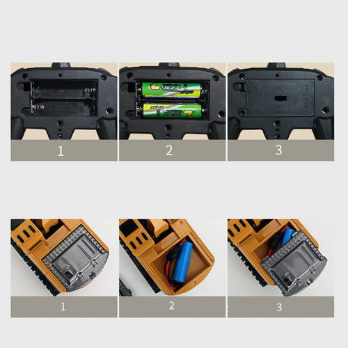 1:24 RC Digger Remote Control Excavator Construction Truck Vehicle RC Toys 6CH V201-HBZ1246YL8AU