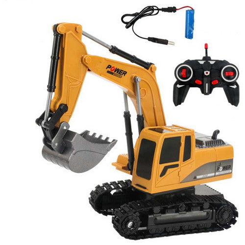 1:24 RC Digger Remote Control Excavator Construction Truck Vehicle RC Toys 6CH V201-HBZ1246YL8AU