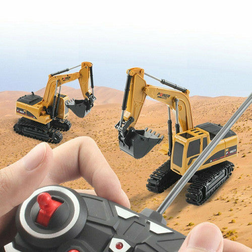 1:24 RC Digger Remote Control Excavator Construction Truck Vehicle RC Toys 6CH V201-HBZ1246YL8AU