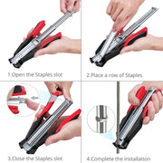 Hog Ring Gun C Clip Auto Feed Nailer Pliers+2500pcs Galvanised Steel Hogring Set V201-HBZ2500RE8AU