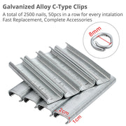 Hog Ring Gun C Clip Auto Feed Nailer Pliers+2500pcs Galvanised Steel Hogring Set V201-HBZ2500RE8AU