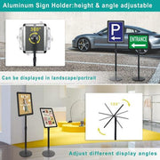 A3 Floor Poster Stand Foyer Pedestal Sign Holder Business Menu Display Stand V201-HBZ3809BL8AU