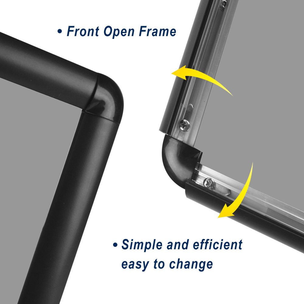 A3 Floor Poster Stand Foyer Pedestal Sign Holder Business Menu Display Stand V201-HBZ3809BL8AU