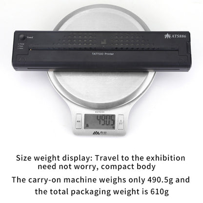 Wireless Tattoo Transfer Printer Portable Machine Clear Transfer Stencil Printer Black V201-HLWS009-BLACK
