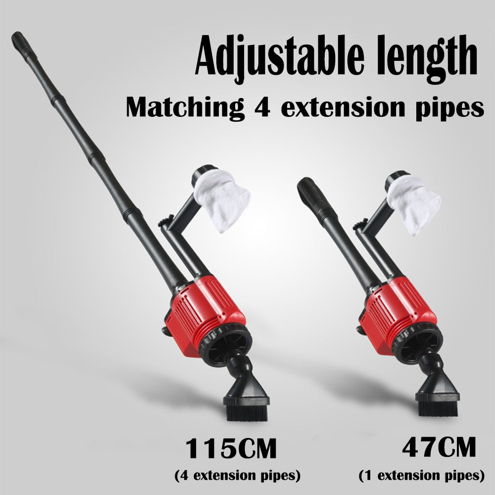 Aquarium Electric Siphon Pump Vacuum Cleaner Fish Tank Clean Water Change Gravel V201-HLYG001-BLACK
