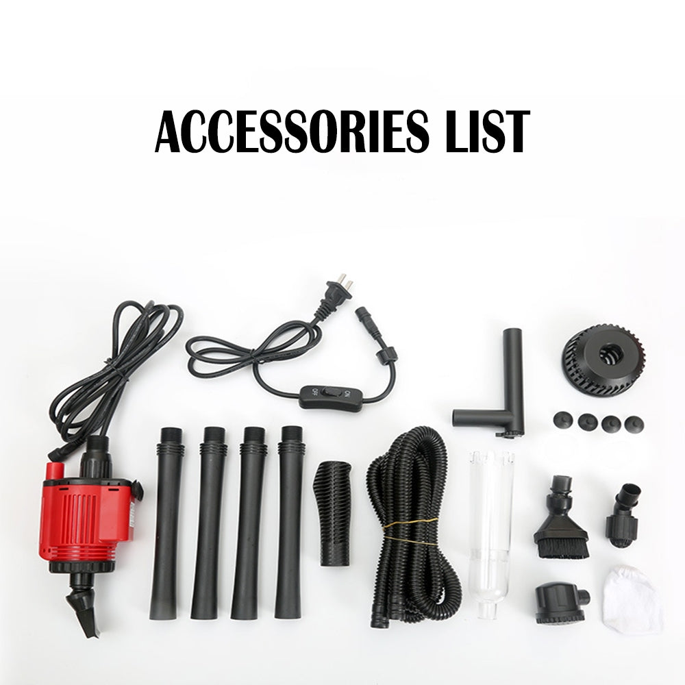 Aquarium Electric Siphon Pump Vacuum Cleaner Fish Tank Clean Water Change Gravel V201-HLYG001-BLACK