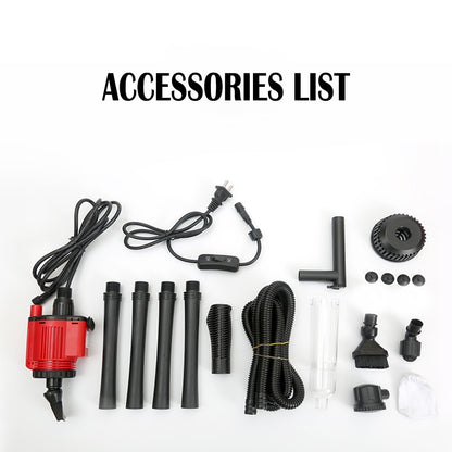 Aquarium Electric Siphon Pump Vacuum Cleaner Fish Tank Clean Water Change Gravel V201-HLYG001-BLACK