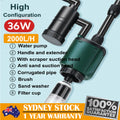 2000L/H 36W Aquarium Tool Electric Fish Tank Pump Water Changer Sand Washer AU V201-HLYG002-BLACK