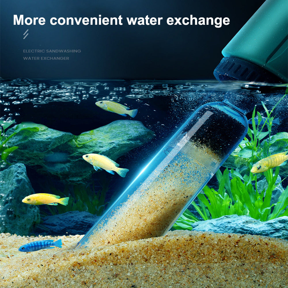 2000L/H 36W Aquarium Tool Electric Fish Tank Pump Water Changer Sand Washer AU V201-HLYG002-BLACK