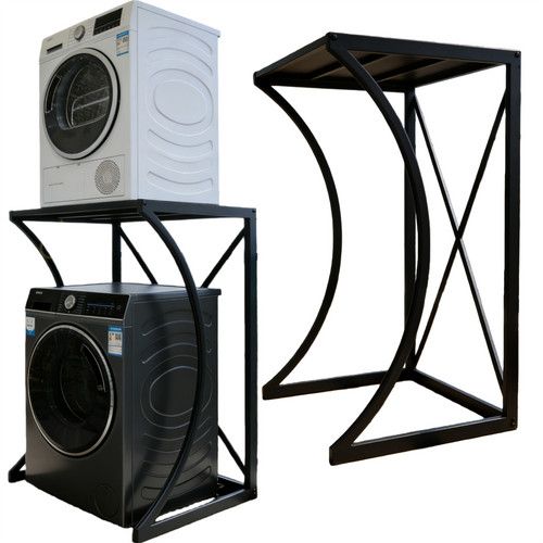 ORIGINAL Dryer Stand Maxi: Portable Dryer Rack Heavy Duty Steel Capacity Black for Washer/Dryer/Mini Fridge V201-HOLD6079BL8AU
