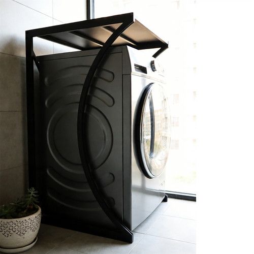 ORIGINAL Dryer Stand Maxi: Portable Dryer Rack Heavy Duty Steel Capacity Black for Washer/Dryer/Mini Fridge V201-HOLD6079BL8AU