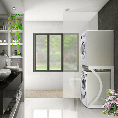 ORIGINAL Dryer Stand Maxi: Portable Dryer Rack Heavy Duty Steel Capacity white for Washer/Dryer/Mini Fridge V201-HOLD6079WH8AU
