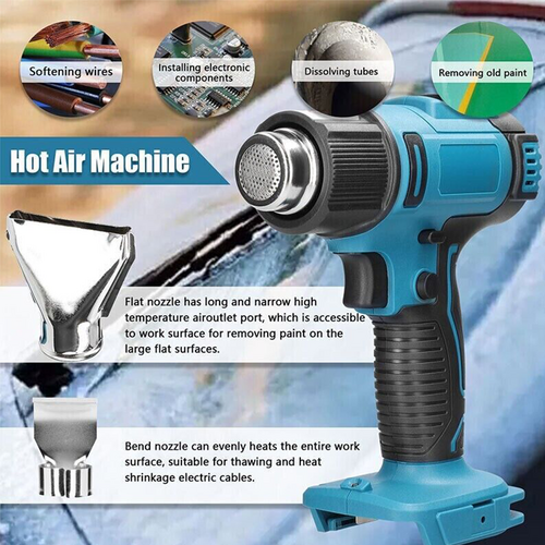 2000W Electric Hot Air Heat Gun with Nozzles Cordless Handheld For Makita 18V AU V201-HOT0036BU8AU2