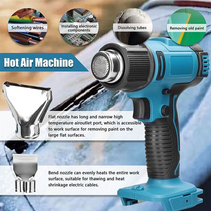 2000W Electric Hot Air Heat Gun with Nozzles Cordless Handheld For Makita 18V AU V201-HOT0036BU8AU2