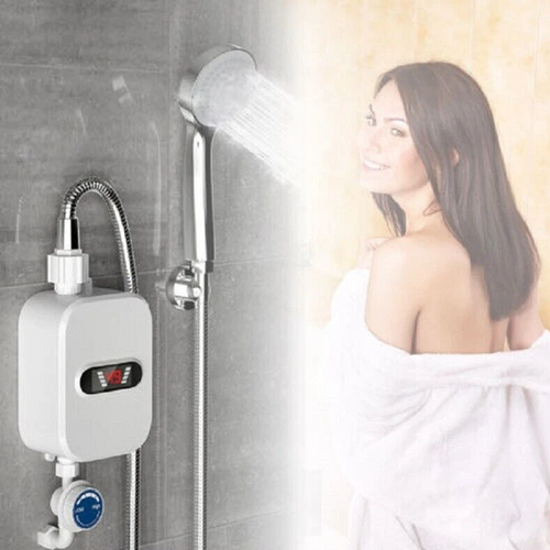 Mini Electric Instant Tankless Hot Water Heater Under Sink Shower Water System V201-HS001WH-AU