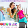 Black Karaoke Machine with 2 Wireless Microphones Bluetooth-Compatible 5.0 for Parties V201-IAA2032BL8AUA