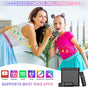 Black Karaoke Machine with 2 Wireless Microphones Bluetooth-Compatible 5.0 for Parties V201-IAA2032BL8AUA