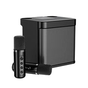 Black Karaoke Machine with 2 Wireless Microphones Bluetooth-Compatible 5.0 for Parties V201-IAA2032BL8AUA