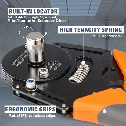 DT12 Crimper 4 Way Indent,8 Impression iCrimp Closed Barrel Type Deutsch Crimper V201-IWD0012BL8AU