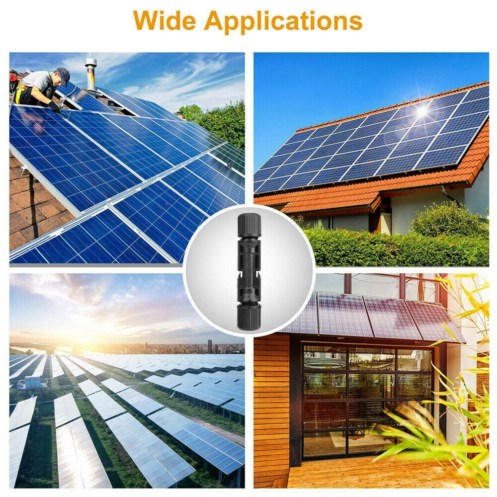 10 Pairs Solar Panel Connectors 30A Line Plug Socket Male & Female IP67 PV Cable V201-JJ100646