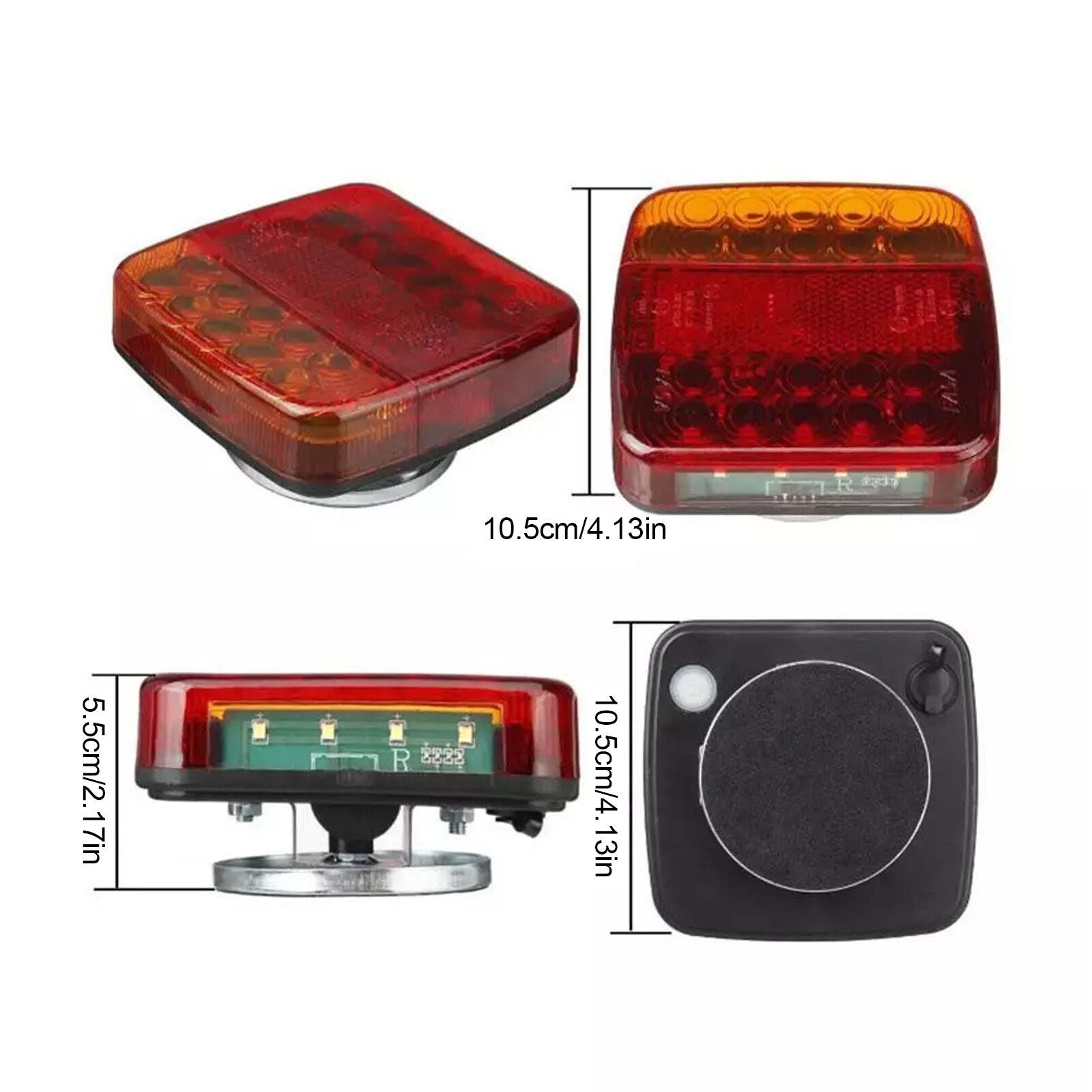 2X 7Pin LED Magnetic Wireless Trailer-TailLight Kit For Trailer Truck Automotive V201-LED-RY--C-AU