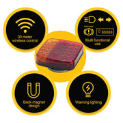 2X 7Pin LED Magnetic Wireless Trailer-TailLight Kit For Trailer Truck Automotive V201-LED-RY--C-AU