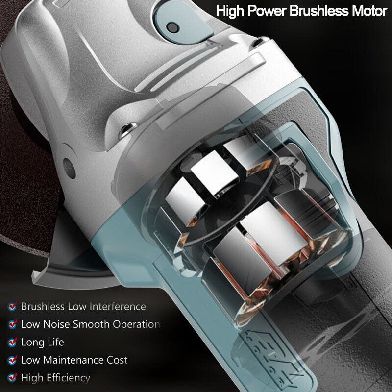 125mm Brushless Angle Grinder Cutting Machine Polisher For Makita 18V Battery V201-LI0125BU8AU