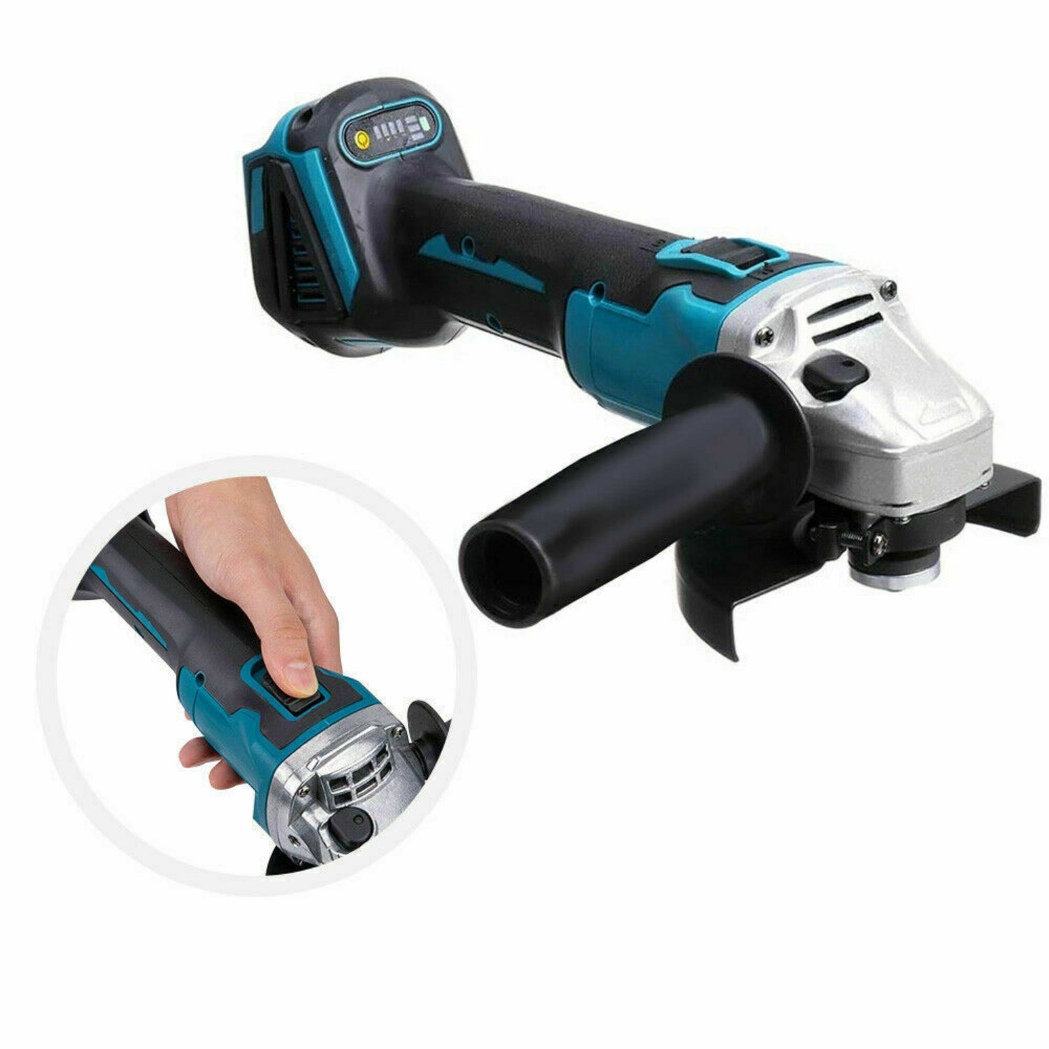 Brushless Cordless Angle Grinder With 2x Li-ion Battery Charger 125mm Combo Kit V201-LI0125BU8AU2