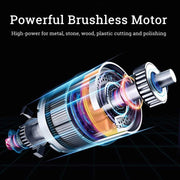Brushless Cordless Angle Grinder With 2x Li-ion Battery Charger 125mm Combo Kit V201-LI0125BU8AU2