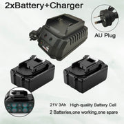 Brushless Cordless Angle Grinder With 2x Li-ion Battery Charger 125mm Combo Kit V201-LI0125BU8AU2