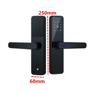 Digital Smart Door Lock Fingerprint APP Key Card Password Electronic Home Lock V201-LOCK290BL8AU