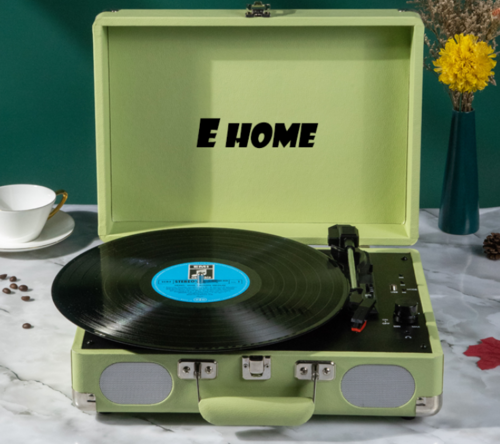 Record Player Vinyl Turntable Bluetooth Speakers Retro Briefcase USB (Turquoise) V201-LPU0001GR8AU