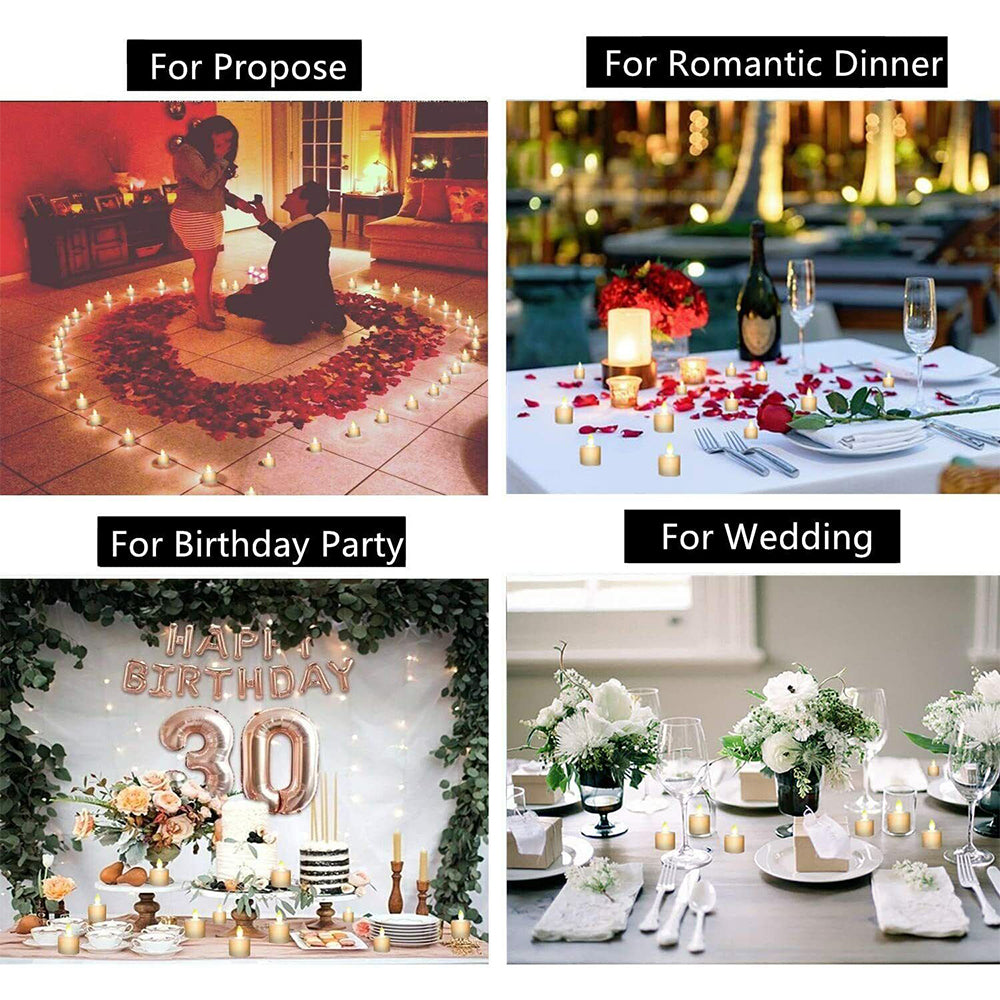 24PCS Flameless LED Tea Light Tealight Candle Wedding Decoration V201-LZD1124YW8AU