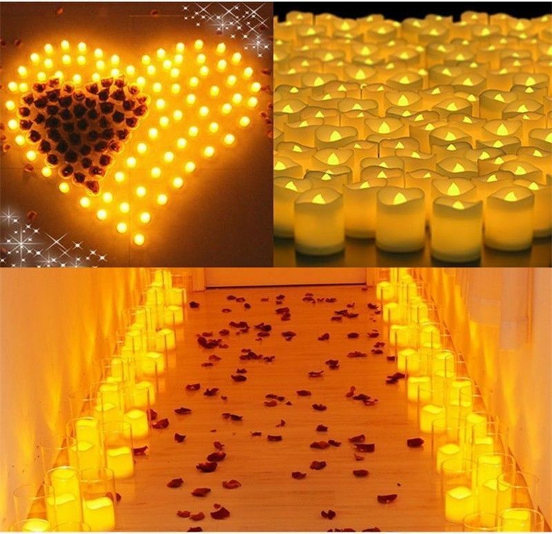 48PCS Flameless LED Tea Light Tealight Candle Wedding Decoration V201-LZD1148YW8AU