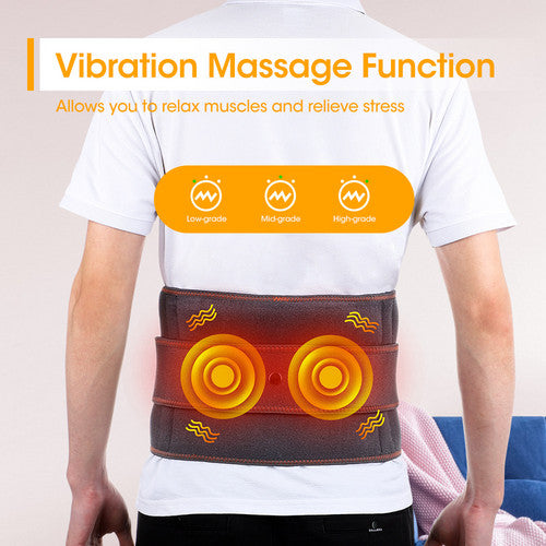 Electric Dual Infrared Light Heat Back Massager Waist Brace Lumbar Support Belt V201-MAS0002GY8AU
