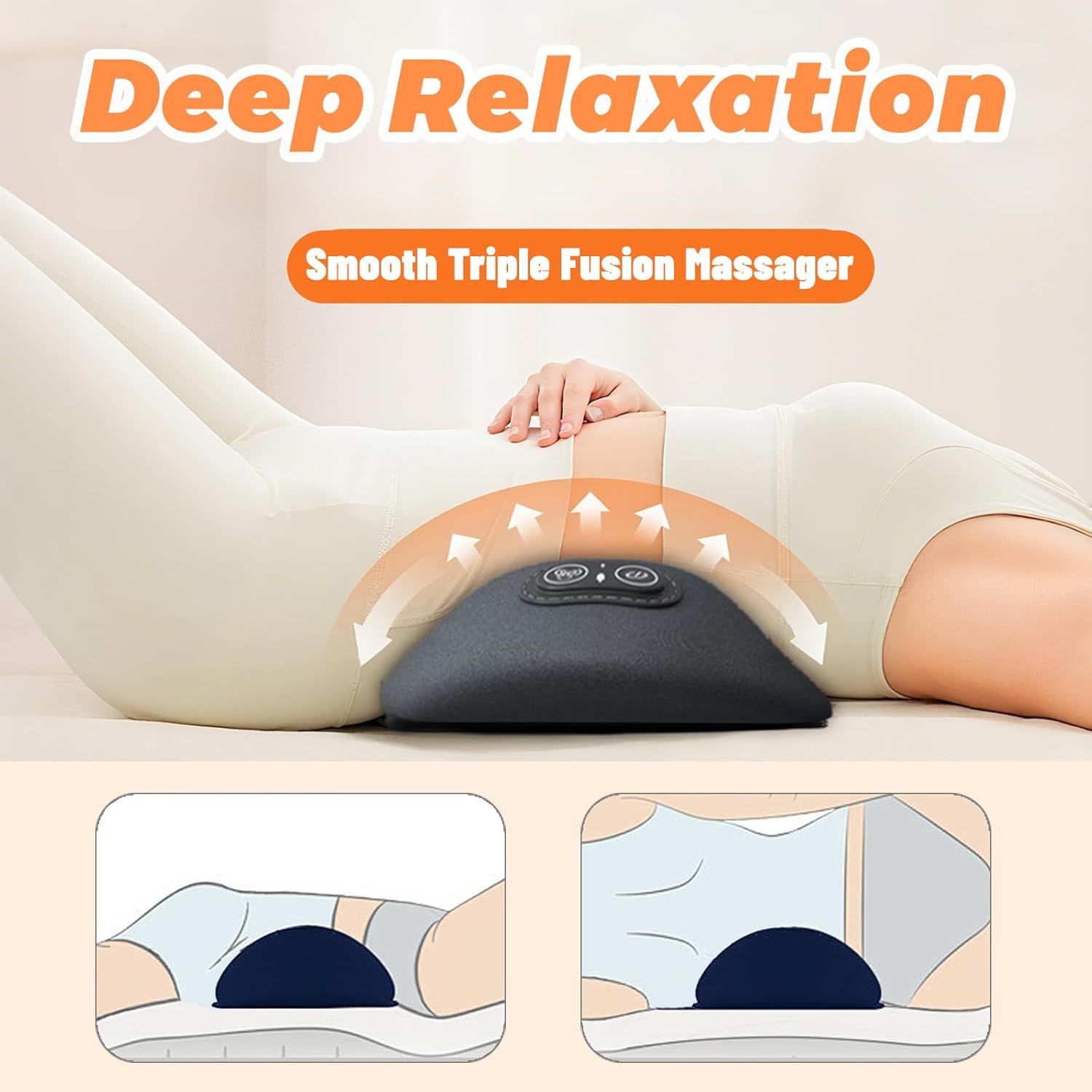 Electric Back Massager Triple Fusion Back Massager Traction Lifting & Heat AU V201-MAS0433GY8AU