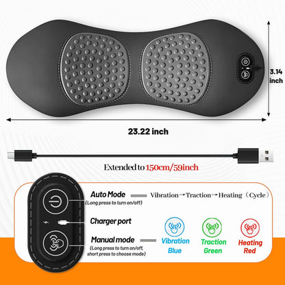 Electric Back Massager Triple Fusion Back Massager Traction Lifting & Heat AU V201-MAS0433GY8AU