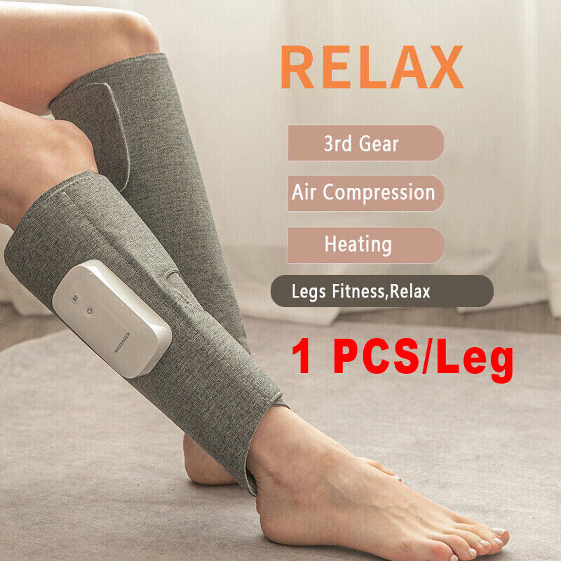 Leg Massager Heated Air Compression Foot Massage Calf Circulation Muscles Relax V201-MAS0710WH8AU