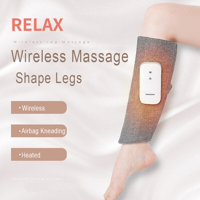 Leg Massager Heated Air Compression Foot Massage Calf Circulation Muscles Relax V201-MAS0710WH8AU