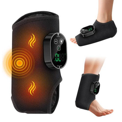 Black Cordless Ankle Heating Pad, Foot and Ankle Massager with Heat Foot Renew Triple V201-MAS3063BL8AU