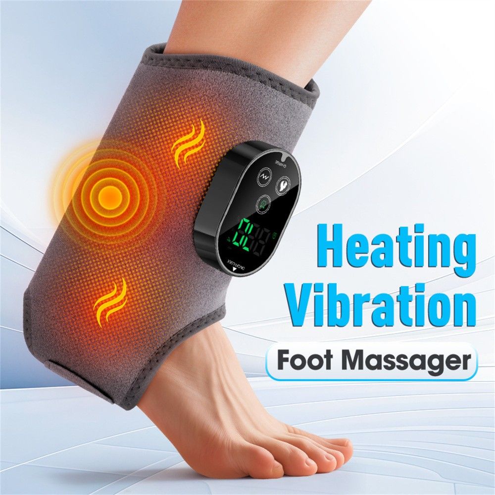 GRAY Cordless Ankle Heating Pad, Foot and Ankle Massager with Heat Foot Renew Triple V201-MAS3063GR8AU