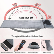 10 Vibrating Motors Massage Mat Full Body Heated Mattress Pillow Pain Relief AU V201-MAS6010GY8AU