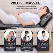 10 Vibrating Motors Massage Mat Full Body Heated Mattress Pillow Pain Relief AU V201-MAS6010GY8AU